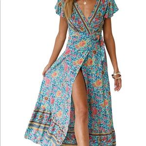 Boho wrap dress 🌿